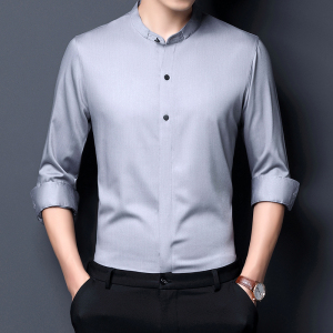 Y6918钱塘2020-2秋冬男士长袖商务长袖衬衣免烫休闲图片