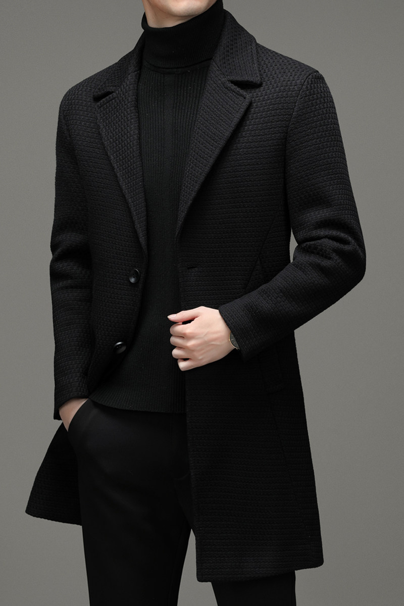 E9074钱塘2020-2秋冬男士外套毛呢大衣羊毛呢子中长款,男装毛呢大衣,钱塘207-2