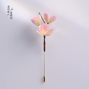 苏州非遗绒花丨银杏叶丨非遗绒花胸针国风马面裙国风配饰温柔系女