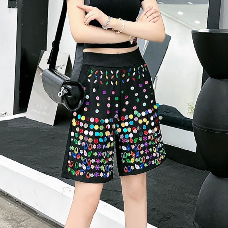 短裤春夏季外穿女新款百搭a字热裤黑个性重工靴裤阔腿打底五分裤,女装/女士精品,休闲裤,淘宝优惠券,粉丝福利购,淘宝优惠卷