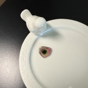 G929碧玺吊坠小提溜三色粉皮绿芯西瓜碧玺彩宝小巧精致特惠顺丰