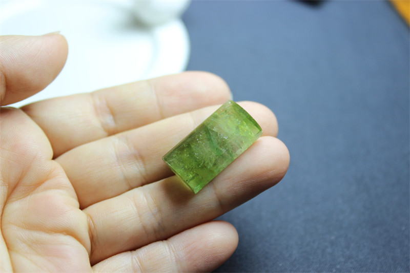 ZZ4碧玺大戒面长方形西瓜双色粉绿无孔宝石镶嵌大颗奢华豪华天然