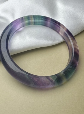 F815萤石荧石天然漂亮豪华手镯58四色蓝紫色系高级宝石秒发证书