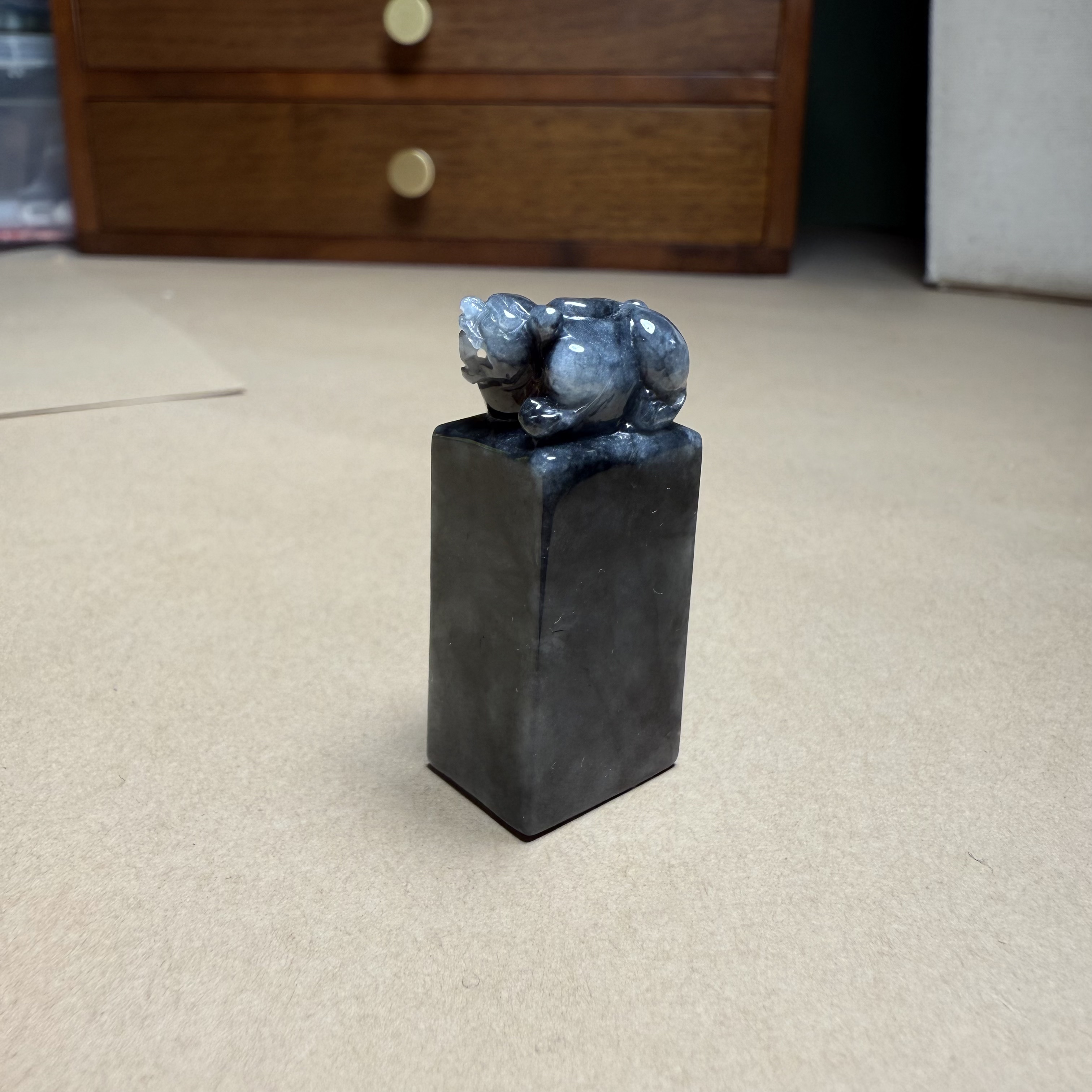 H87翡翠乌鸡印章貔貅招财挂件吊坠摆件收藏萌物天然精品礼物证书