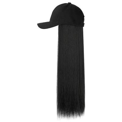夏天帽子假发一体假发帽棒球帽长