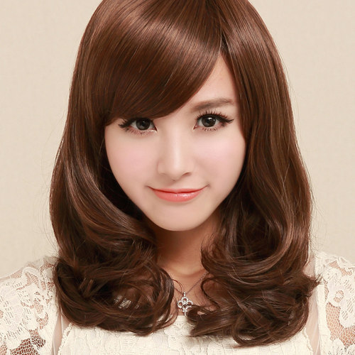 仿真女士中老年长卷发