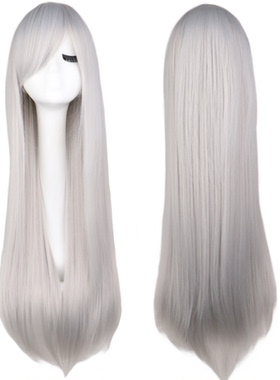 Cos假发 王者荣耀手游 李白 凤求凰 凤凰于飞 银白色长直发