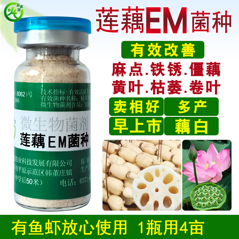 莲藕em菌种专用肥料膨大素叶面肥麻点药铁锈藕带黑根EM茨菇益富源