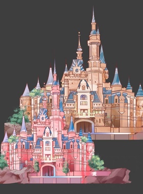 S031 金色罗马柱拱门欧式花纹婚礼手绘道具素材psd源文件欧式拱门