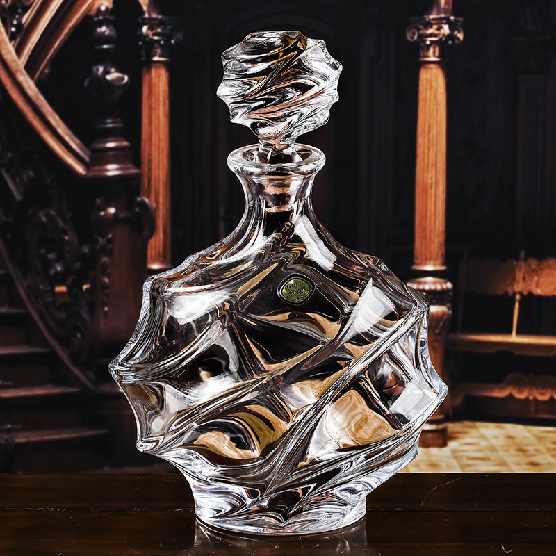 捷克进口BOHEMIA水晶玻璃炫光酒具威士忌酒瓶洋酒樽红酒醒酒器