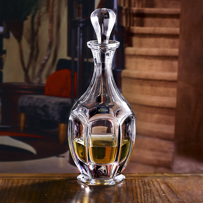 BOHEMIA进口捷克水晶玻璃葡萄酒酒具分酒器洋酒瓶酒樽红酒醒酒器