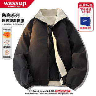 WASSUP羽绒棉服外套男女款冬季加棉加厚棉衣宽松百搭防寒情侣夹克