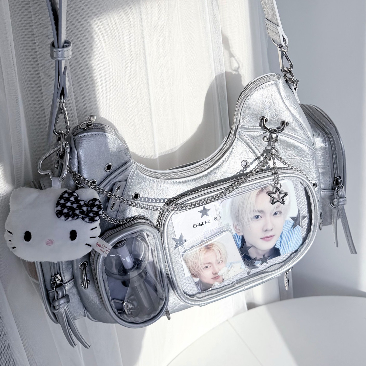 DRDR原创设计喵式引擎痛包斜挎亚比谷美大食量追星娃包日系单肩包