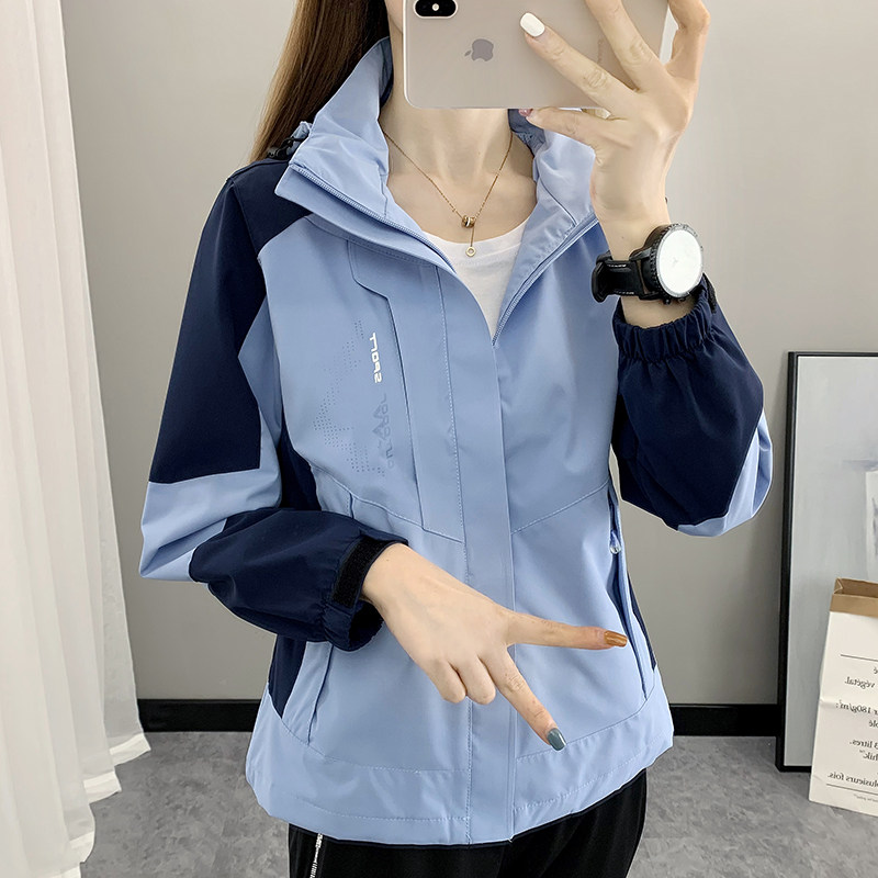 运费险拼色冲锋衣两件套