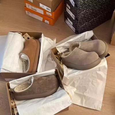 小土豆勃肯鞋穆勒半拖鞋毛毛拖鞋