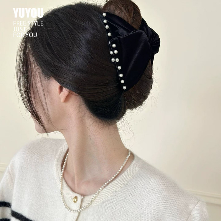 韩系珍珠三角抓夹女高级感后脑勺鲨鱼夹头饰发夹,饰品/流行首饰/时尚饰品新,发饰,淘宝优惠券,粉丝福利购,淘宝优惠卷