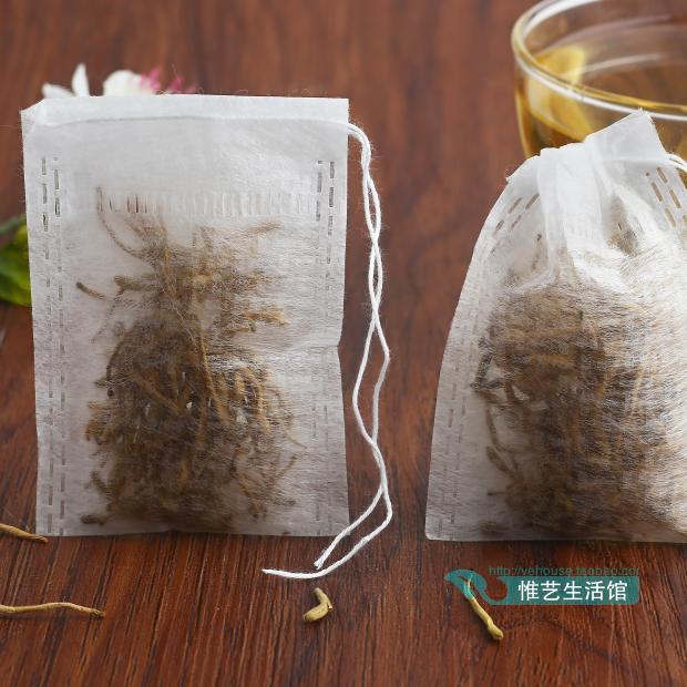 100个8*10cm/玉米纤维抽线茶包袋/泡茶袋/一次性空茶包袋/花茶袋图片