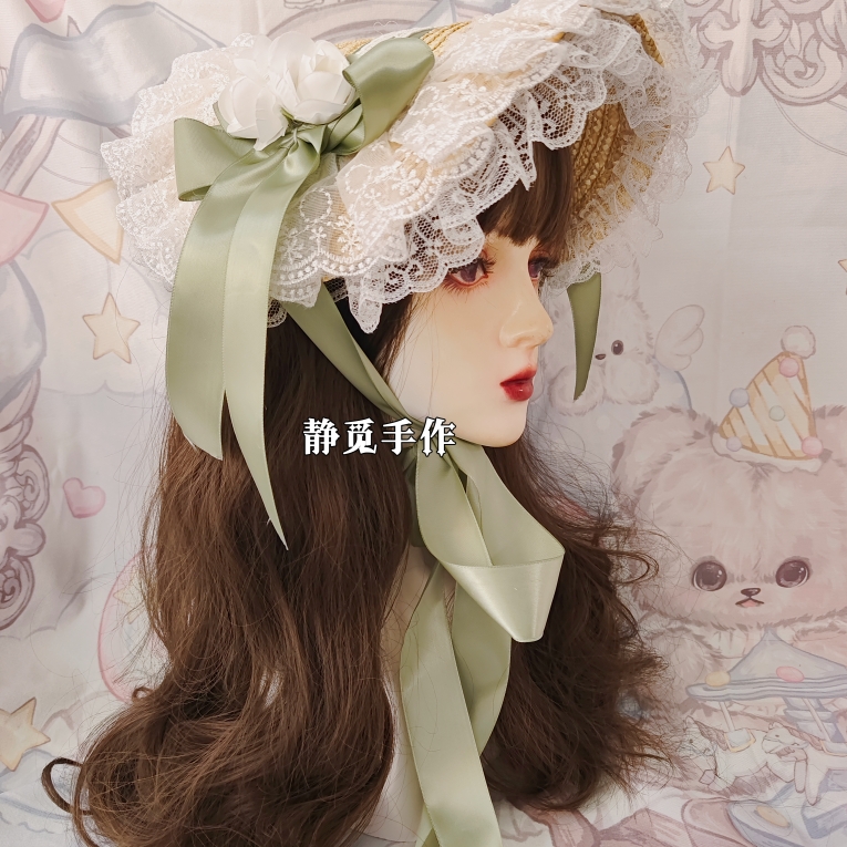 洛丽塔帽子手作波奈特多色追忆BNT原创设计田园风lolita草帽女夏