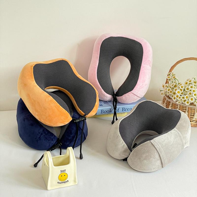 【八保禄家纺】水晶绒记忆棉U型枕护颈枕芯坐车睡觉神器办公午睡