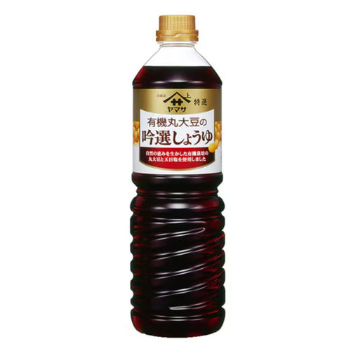 日本进口YAMASA山字特选有机丸大豆酱油1L烧菜烧肉酱油