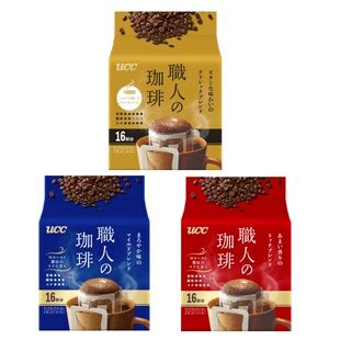 UCC悠诗诗日本进口滴滤式职人手冲式挂耳式黑咖啡粉深厚浓郁16p袋