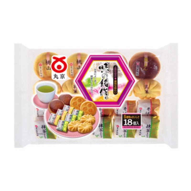 日本进口丸京之铭作5味和果子18个日本传统糕点红豆馅铜锣烧