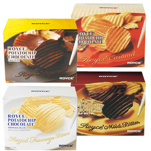 包邮|日本网红零食蔡文静推荐北海道royce生巧克力薯片原味石垣盐