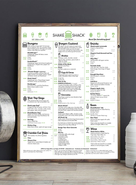 2021新款治愈系挂画SHAKE SHACK装饰画卧室办公现代简约客厅背景