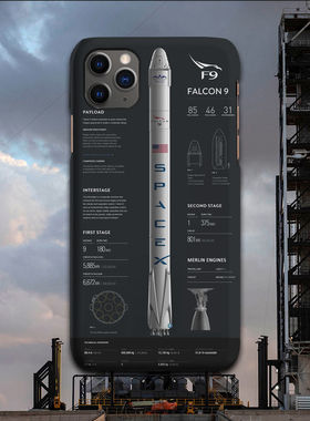 马斯克SpaceX猎户9手机壳se17plus苹果12XSMAX13XR14适用iphone11PRO15Ultra华为安卓可定制