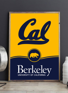 UC Berkeley挂画加州大学伯克利装饰画办公 现代简约 卧客厅背景