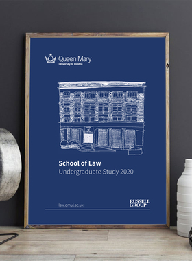 QMUL挂画伦敦玛丽女王大学装饰画居家办公现代简约卧室客厅背景墙