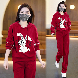 包邮包邮时尚休闲运动套装女2023年春装新款卫衣时髦减龄跑步服两