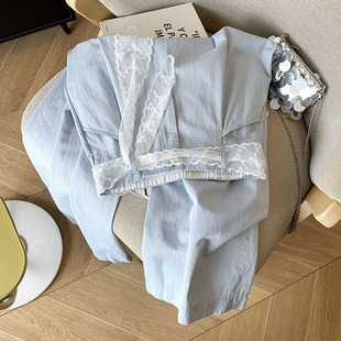 包邮2026新款洗水弯道裤女阔腿裤宽松显瘦垂感梨型身材慵懒风薄款