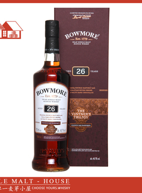波摩26年葡萄酒桶单一麦芽威士忌 Bowmore 26 Vintner's Triology