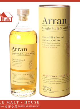 艾伦苏玳桶苏格兰单一麦芽威士忌  Arran Sauternes cask finish
