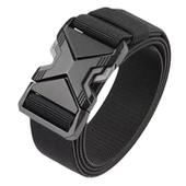 对插扣弹力腰带男款 腰带 裤 户外休闲松紧皮带合金头多功能工装 男士