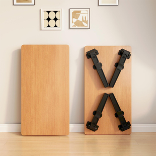 折叠餐桌茶几便携式吃饭小方桌简约移动户外客厅办公家用长桌两用