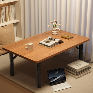 折叠餐桌茶几便携式吃饭小方桌简约移动户外客厅办公家用长桌两用