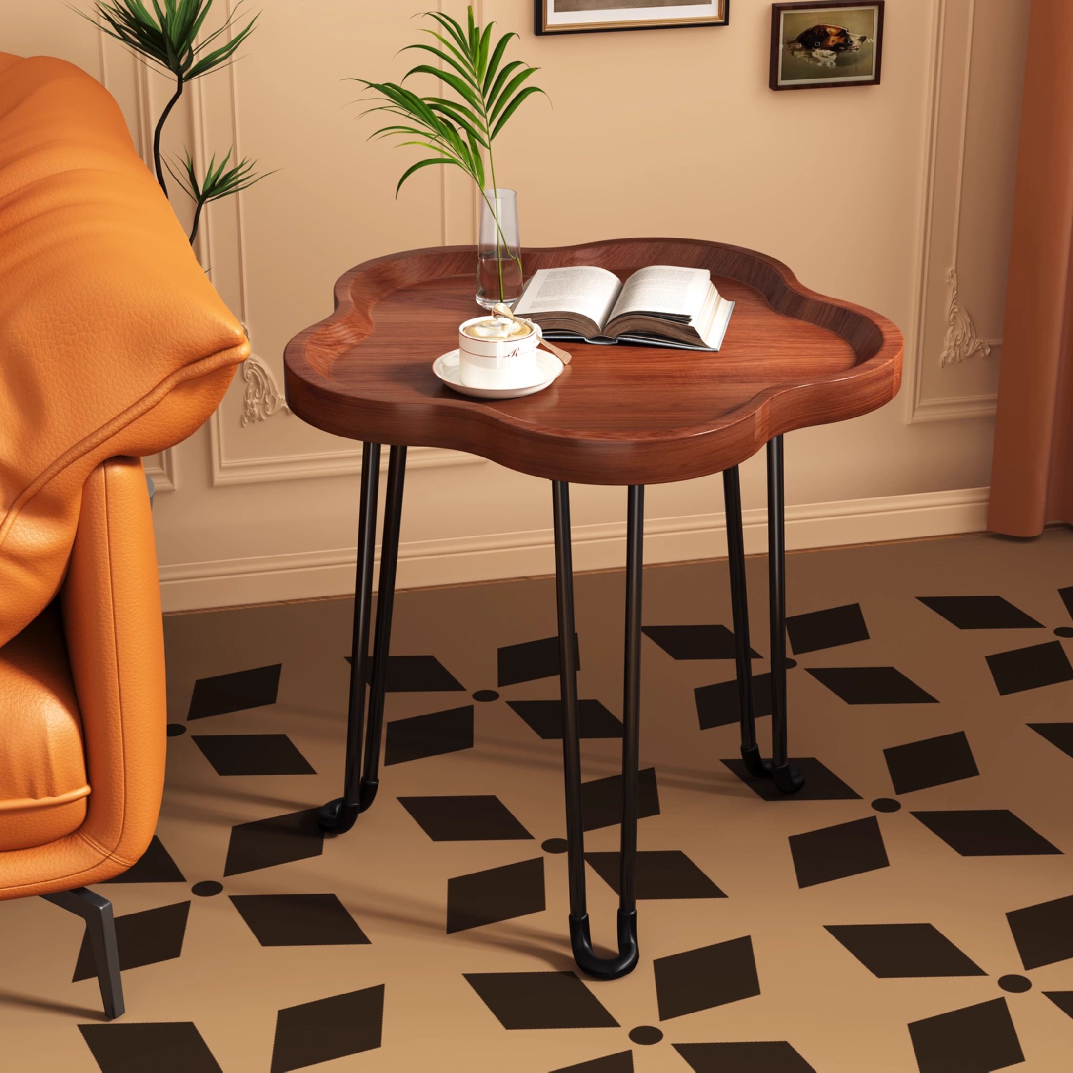 创意折叠小茶几现代简约小桌子客厅阳台边几置物架小户型飘窗圆桌