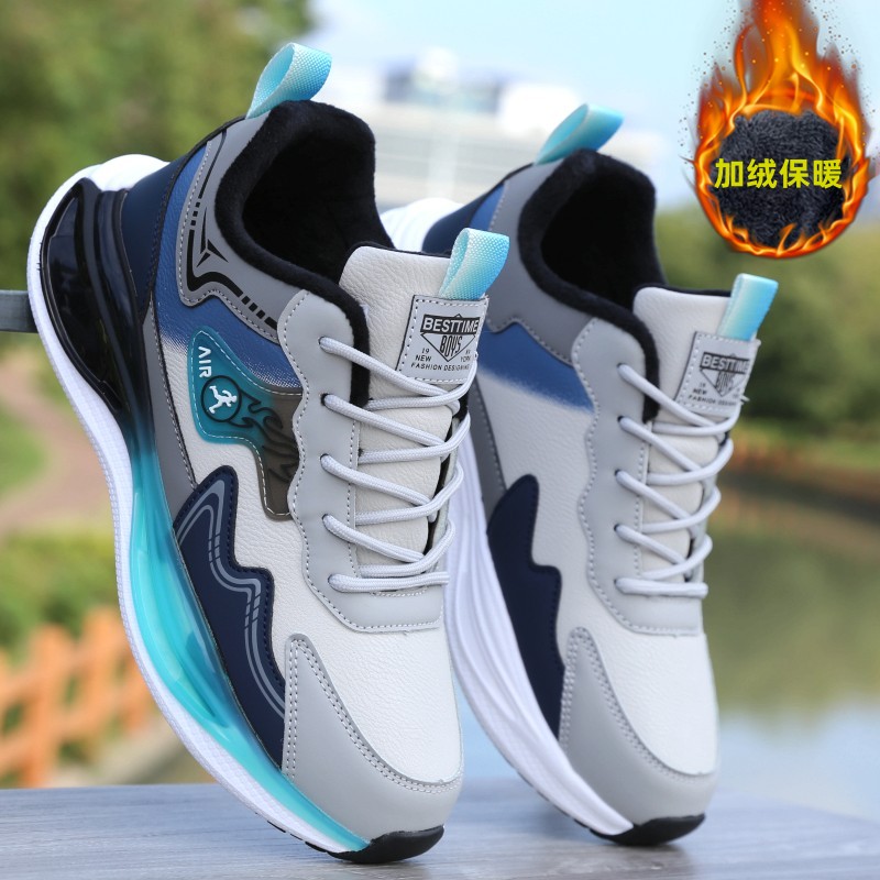 运动休闲防滑耐磨加绒保暖跑步鞋