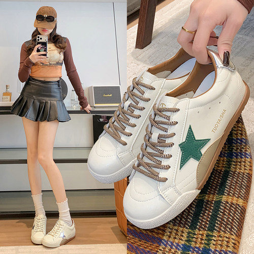 休闲运动软底系带德训鞋女阿甘鞋