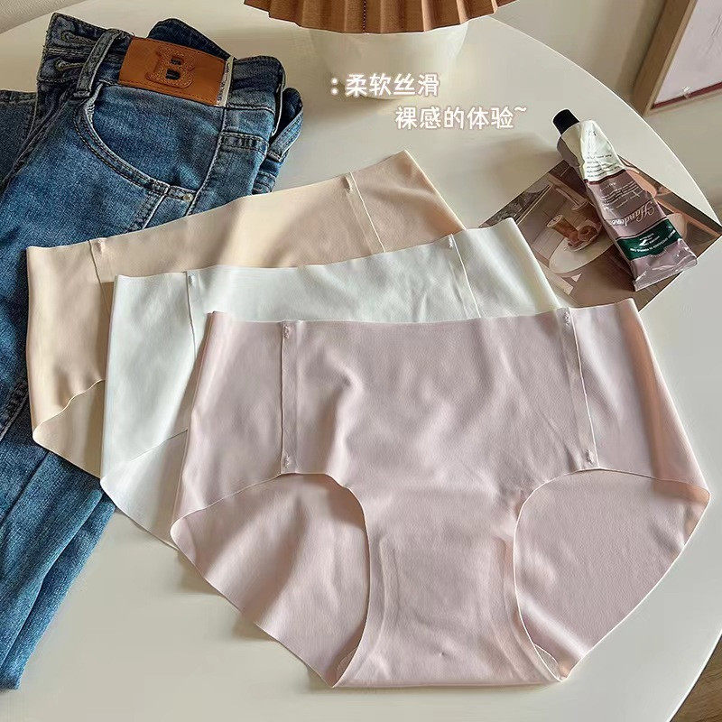 3条装！冰丝无痕棉大码运动内裤舒适中腰裸感蜜桃臀防夹臀三角裤,女士内衣/男士内衣/家居服,女三角裤,淘宝优惠券,粉丝福利购,淘宝优惠卷