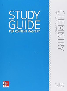 现货 英文原版 Chemistry: Matter & Change, Study Guide for Content Mastery, Student Edition