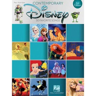 3rd Contemporary 吉他 Edition 钢琴 英文原版 声乐 现货 Piano guitar vocal 当代迪斯尼歌曲 乐谱集 Disney