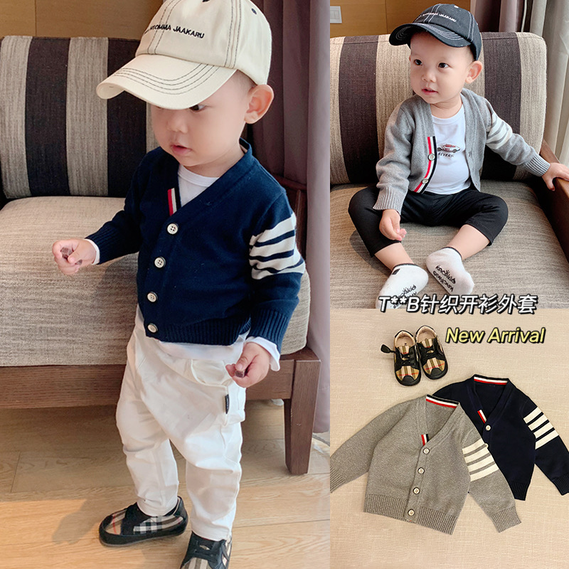 男童女童毛线学院风春装针织衫