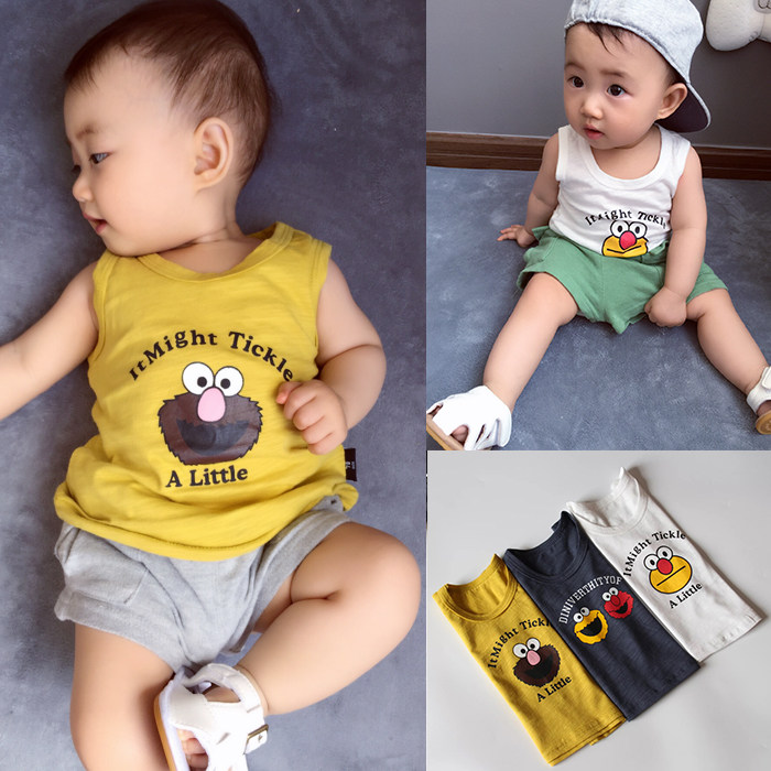 婴儿衣服夏季新生儿纯棉背心竹节棉1卡通无袖T恤男女宝宝休闲夏装,童装/婴儿装/亲子装,背心吊带,淘宝优惠券,粉丝福利购,淘宝优惠卷