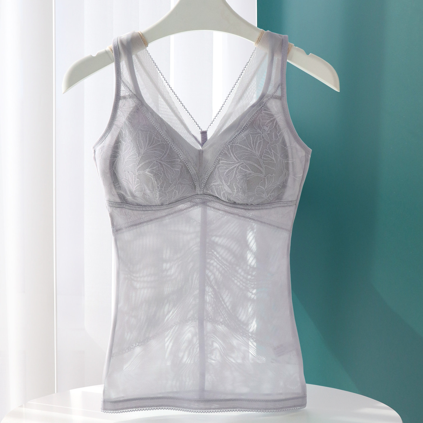 早秋吊带背心文胸一体带胸垫薄款塑身美体内衣女束腰收腹内搭打底