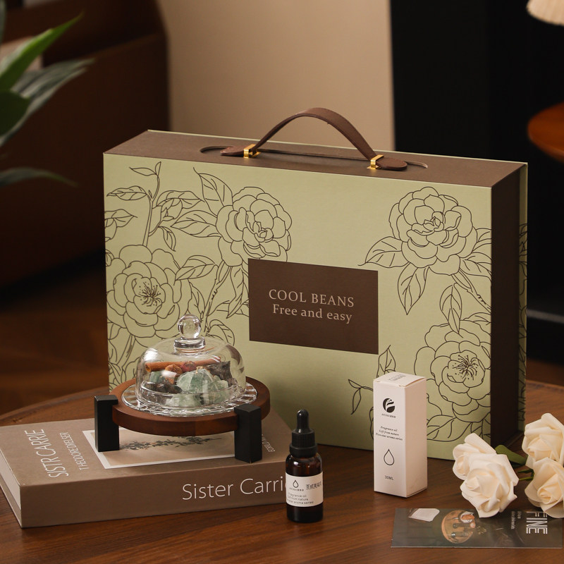 无火香薰天然精油扩香石礼盒复古摆件高级感送礼生日乔迁香氛礼物