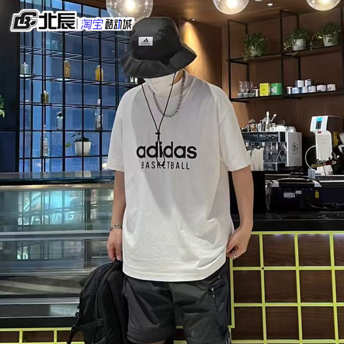 Adidas半袖男女字母运动短袖