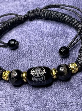 2026-2027天然黑玛瑙赤马红羊手串手工编织手链男女手绳本命年